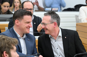 Les socialistes Loïc Dobler et Fabrice Macquat