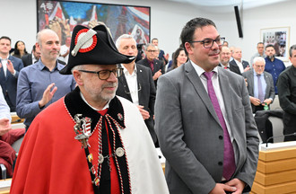 Le futur ministre Stéphane Theurillat avant de prêter serment