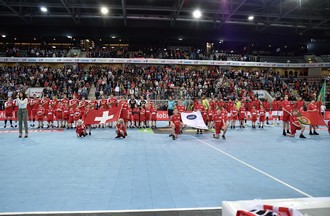 Match de l'équipe de Suisse de Handall face au Portugal à Bienne
