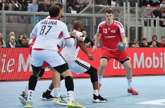 Match de l'équipe de Suisse de Handall face au Portugal à Bienne