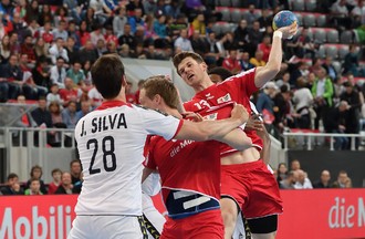 Match de l'équipe de Suisse de Handall face au Portugal à Bienne