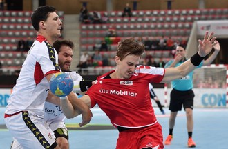 Match de l'équipe de Suisse de Handall face au Portugal à Bienne