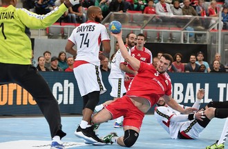 Match de l'équipe de Suisse de Handall face au Portugal à Bienne