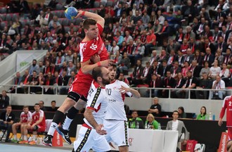 Match de l'équipe de Suisse de Handall face au Portugal à Bienne
