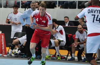 Match de l'équipe de Suisse de Handall face au Portugal à Bienne