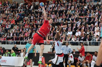 Match de l'équipe de Suisse de Handall face au Portugal à Bienne