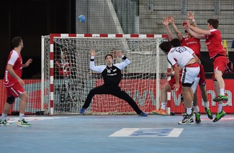 Match de l'équipe de Suisse de Handall face au Portugal à Bienne