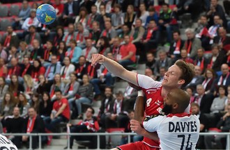 Match de l'équipe de Suisse de Handall face au Portugal à Bienne