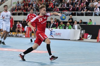Match de l'équipe de Suisse de Handall face au Portugal à Bienne