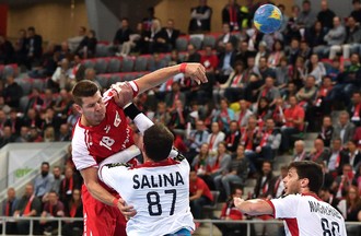 Match de l'équipe de Suisse de Handall face au Portugal à Bienne