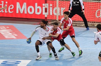 Match de l'équipe de Suisse de Handall face au Portugal à Bienne