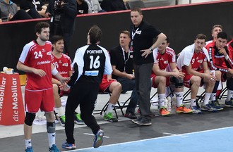 Match de l'équipe de Suisse de Handall face au Portugal à Bienne