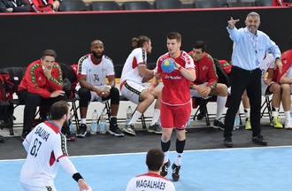 Match de l'équipe de Suisse de Handall face au Portugal à Bienne