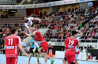 Match de l'équipe de Suisse de Handall face au Portugal à Bienne