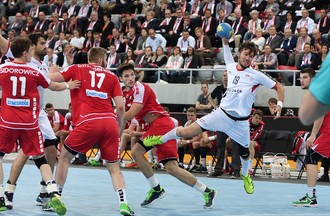 Match de l'équipe de Suisse de Handall face au Portugal à Bienne