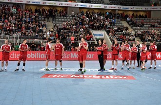 Match de l'équipe de Suisse de Handall face au Portugal à Bienne