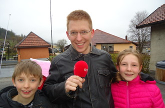 Fabien et ses enfants Wyatt et Kelly, les gagnants des questions surprises