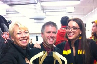 Champion Coupe Spengler 2014 Louis son épouse Louise et ma fille Talia