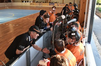 La finale de la Coupe d'Europe U19 d'inline hockey entre Rossemaison et Copenhague
