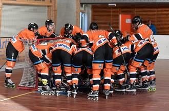 La finale de la Coupe d'Europe U19 d'inline hockey entre Rossemaison et Copenhague