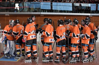 La finale de la Coupe d'Europe U19 d'inline hockey entre Rossemaison et Copenhague