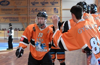 La finale de la Coupe d'Europe U19 d'inline hockey entre Rossemaison et Copenhague