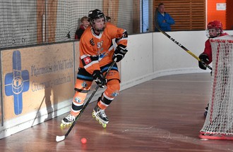 La finale de la Coupe d'Europe U19 d'inline hockey entre Rossemaison et Copenhague