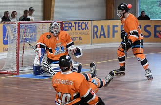 La finale de la Coupe d'Europe U19 d'inline hockey entre Rossemaison et Copenhague