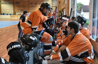 La finale de la Coupe d'Europe U19 d'inline hockey entre Rossemaison et Copenhague