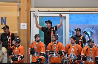 La finale de la Coupe d'Europe U19 d'inline hockey entre Rossemaison et Copenhague
