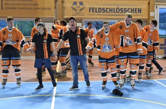 La finale de la Coupe d'Europe U19 d'inline hockey entre Rossemaison et Copenhague