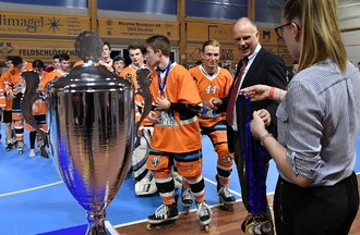 La finale de la Coupe d'Europe U19 d'inline hockey entre Rossemaison et Copenhague