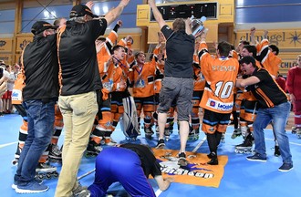 La finale de la Coupe d'Europe U19 d'inline hockey entre Rossemaison et Copenhague