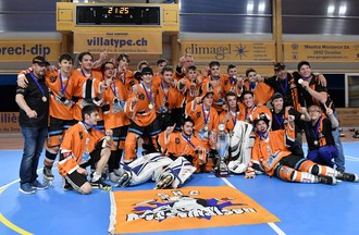 La finale de la Coupe d'Europe U19 d'inline hockey entre Rossemaison et Copenhague