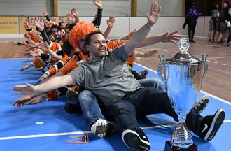 La finale de la Coupe d'Europe U19 d'inline hockey entre Rossemaison et Copenhague