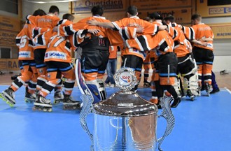 La finale de la Coupe d'Europe U19 d'inline hockey entre Rossemaison et Copenhague