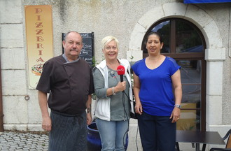 Merci à Didier et Christine de nous avoir accueilli sur la terrasse de leur restaurant