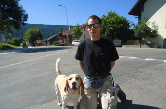 Laurent et son chien Armani, le participant du jeu: portrait chinois