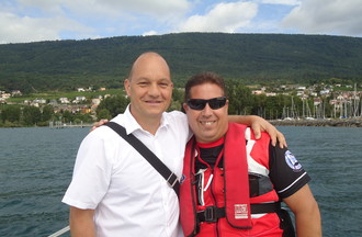Yves Ehret et Sébastien Fahrni, président de l'association de sauvetage