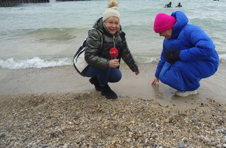 L'eau avait 6 degrés et l'air 3