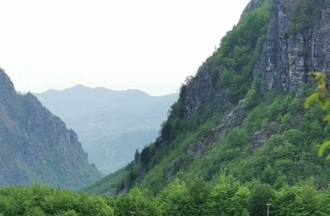Theth situé au nord de l'Albanie 