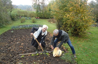 Nous devions faire du jardinage