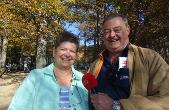 Isabelle membre et Fred président de la Cie des Mousquetaires, société de tir   