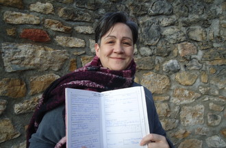 Delphine qui a relevé le défi, en nous apportant son bulletin scolaire des années 80