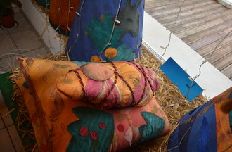 Crèche au kiosque Cornaline sur la route des crèches à Bassecourt
