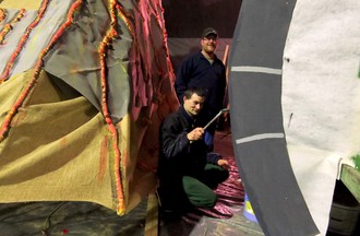 Construction de chars de carnaval