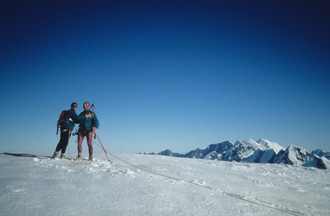 Jean-Phi au sommet du Mont brooker avec Olivier