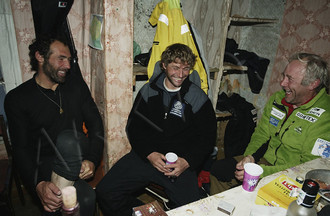 Moment de partage Bernard Stamm et Mike Horn