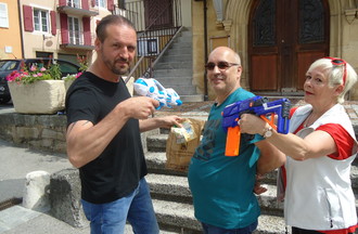  Nous devions arrêter un voleur de croissants, merci à Eddy d'avoir tenu ce rôle