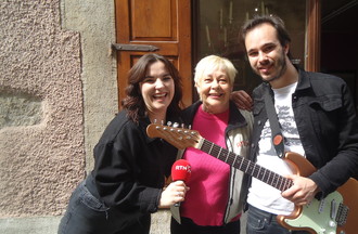 Kylia et Max le guitariste du groupe Oxymore 